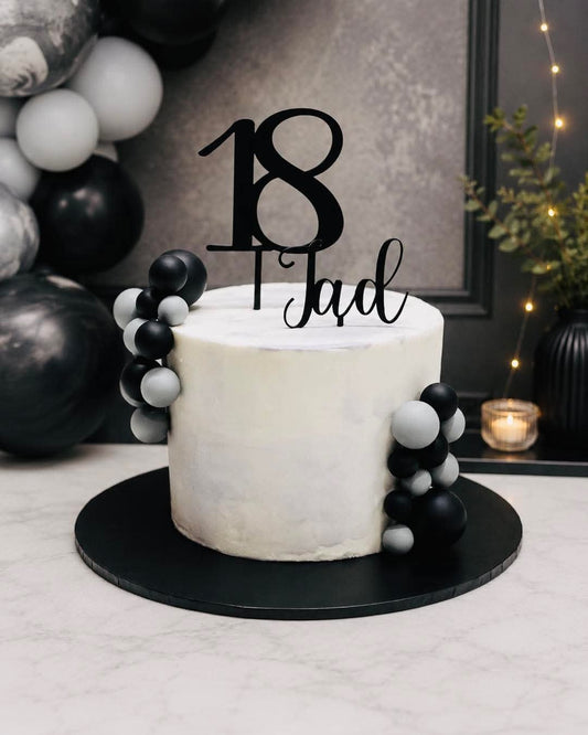 Number acrylic cake topper