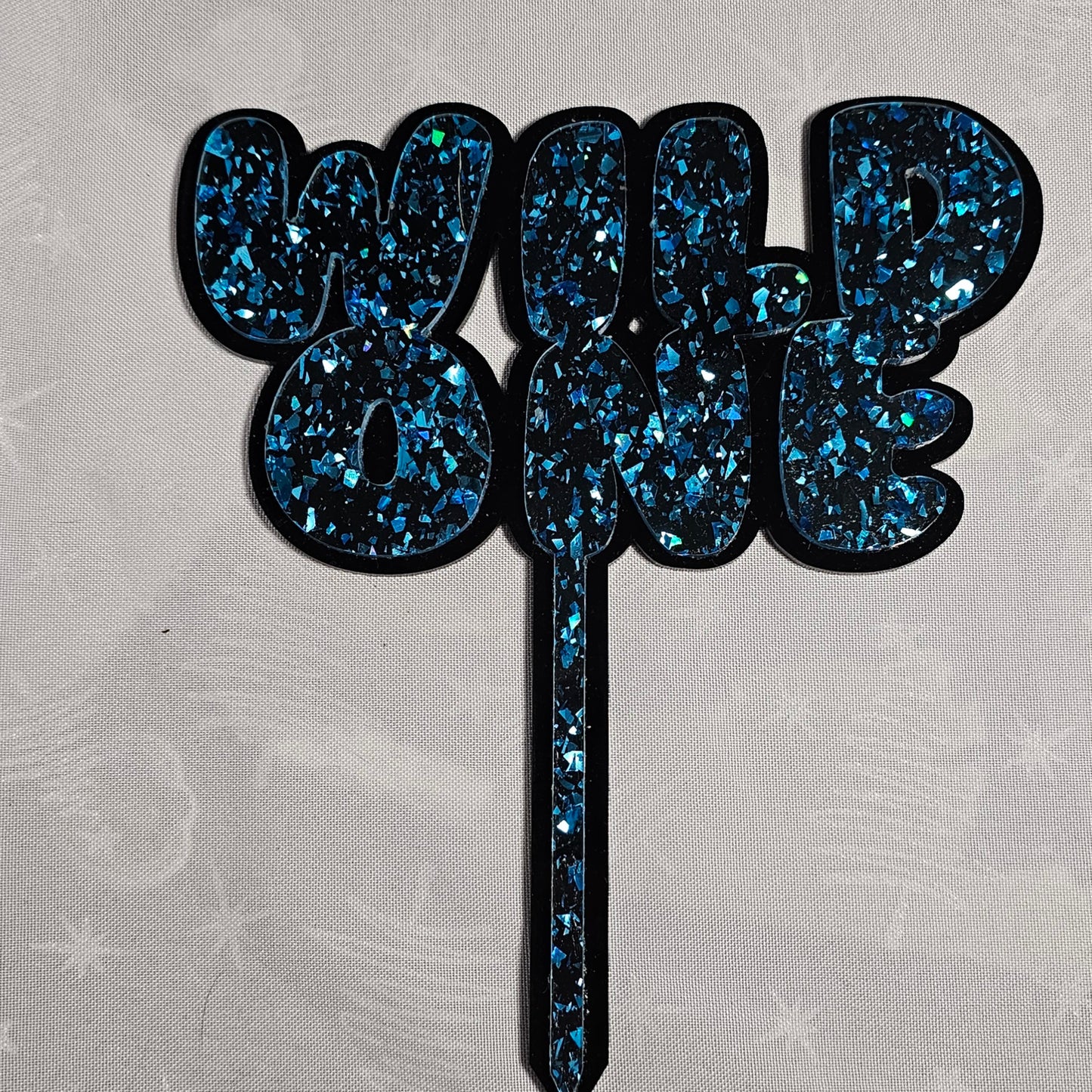 Wild one acrylic cake topper