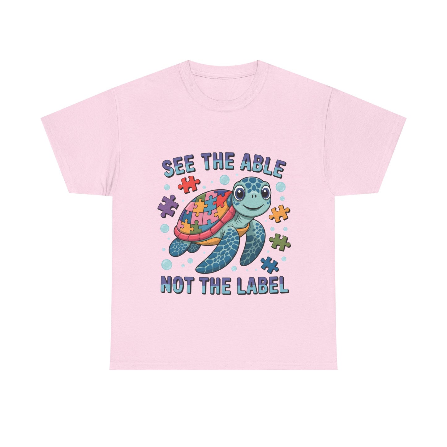 See the Able Not the Label Turtle T-Shirt, Autism awareness, autism, neurodivergent, teacher, kids