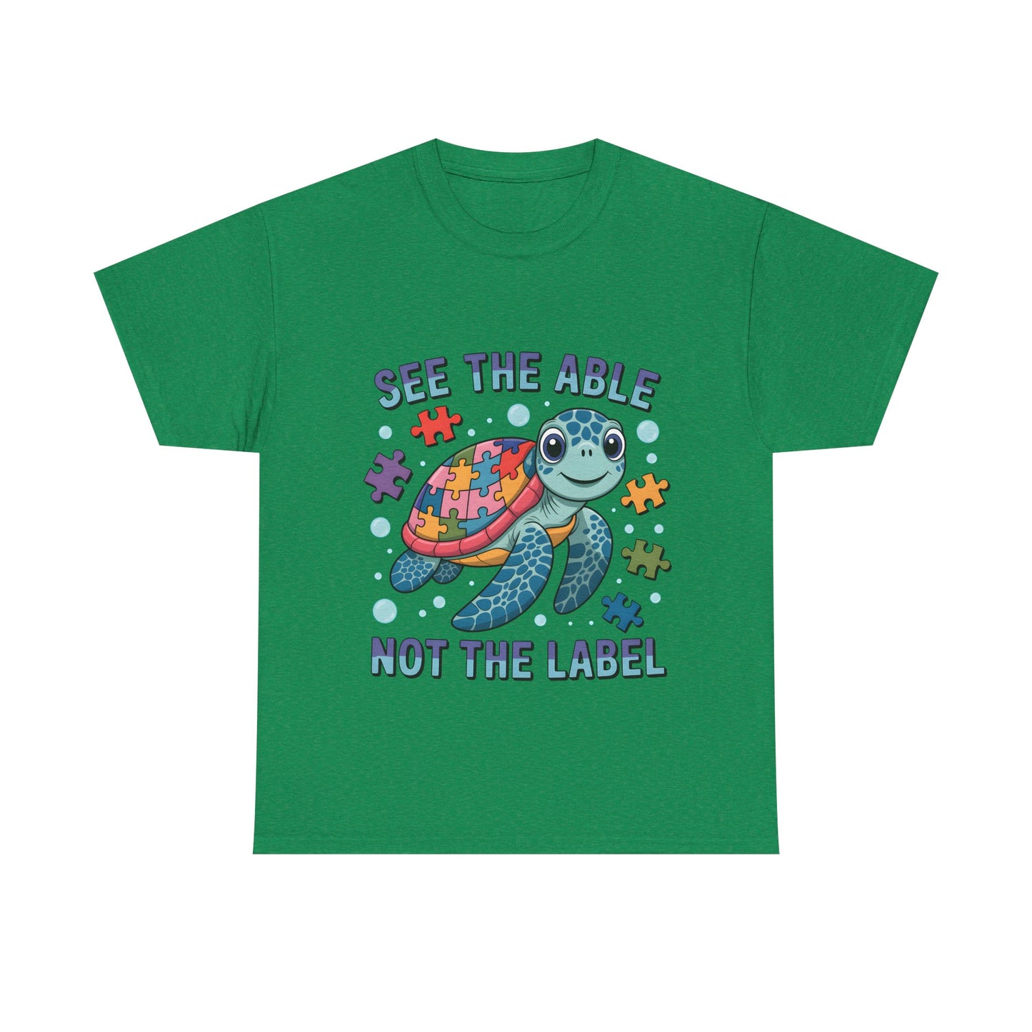 See the Able Not the Label Turtle T-Shirt, Autism awareness, autism, neurodivergent, teacher, kids