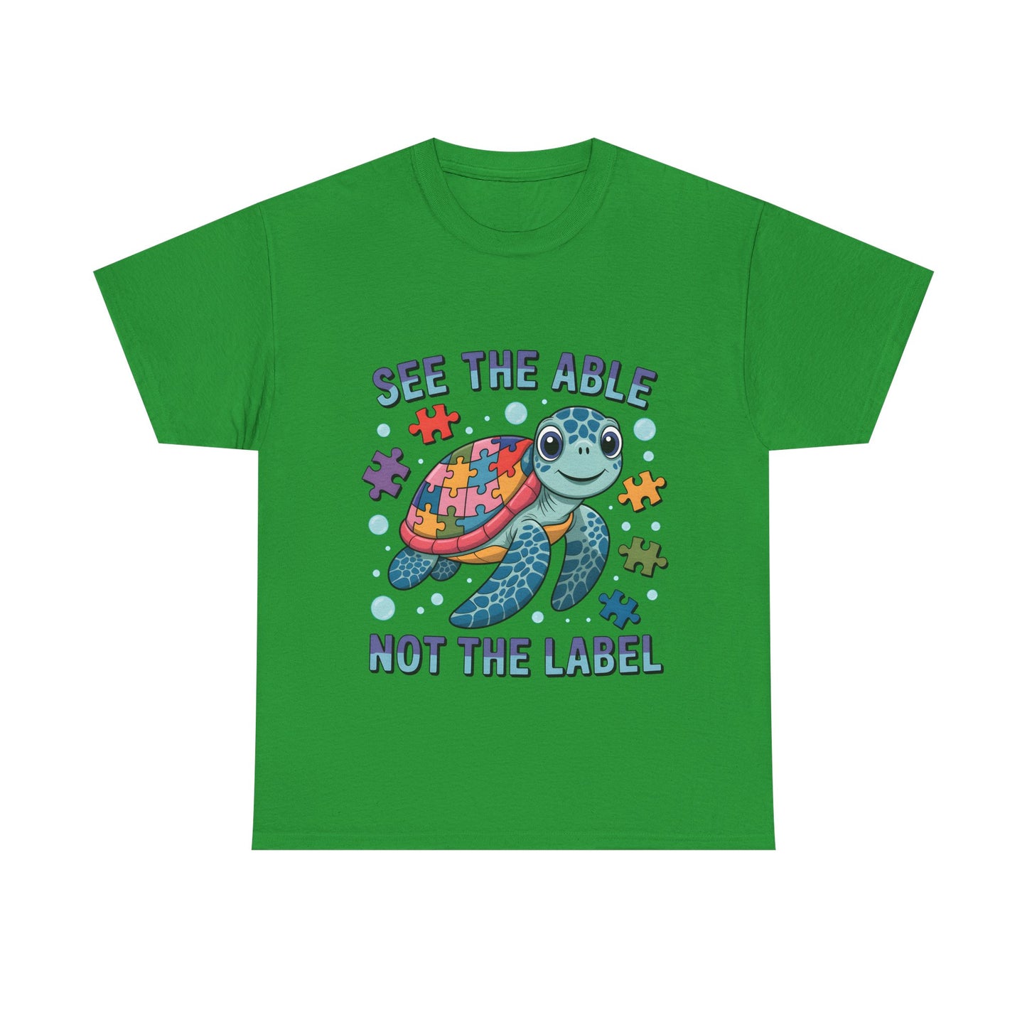 See the Able Not the Label Turtle T-Shirt, Autism awareness, autism, neurodivergent, teacher, kids