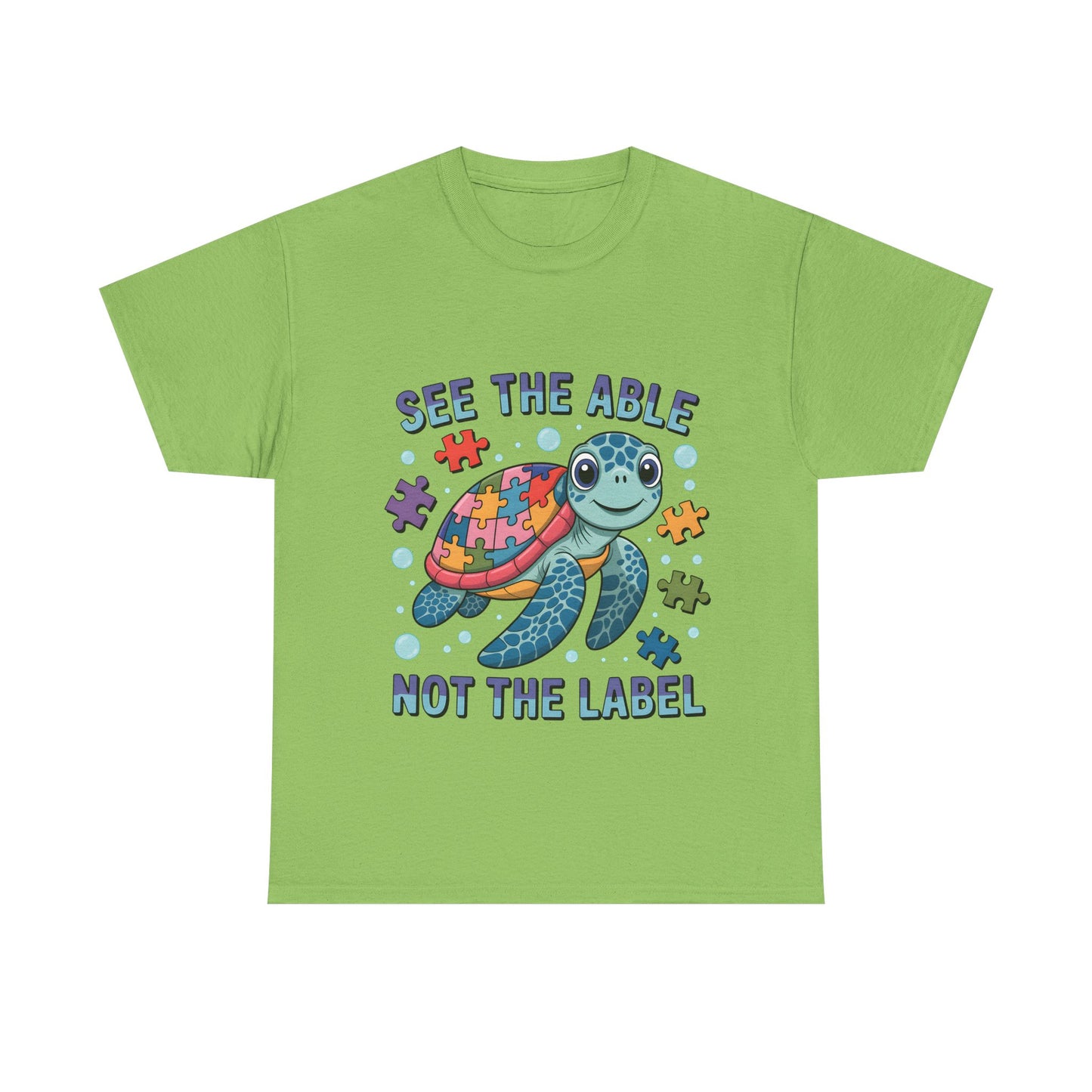 See the Able Not the Label Turtle T-Shirt, Autism awareness, autism, neurodivergent, teacher, kids