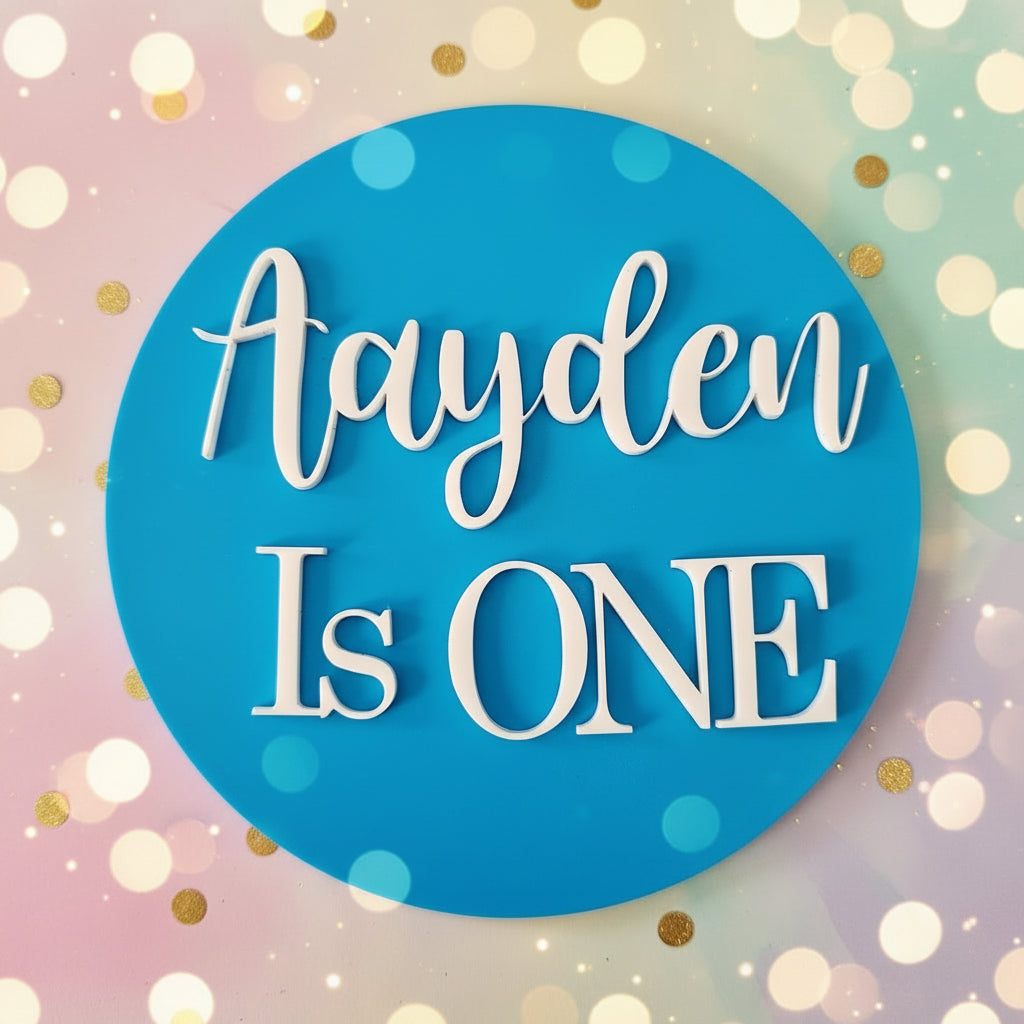 Custom design acrylic cake topper