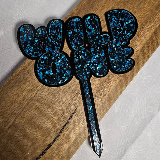Wild one acrylic cake topper