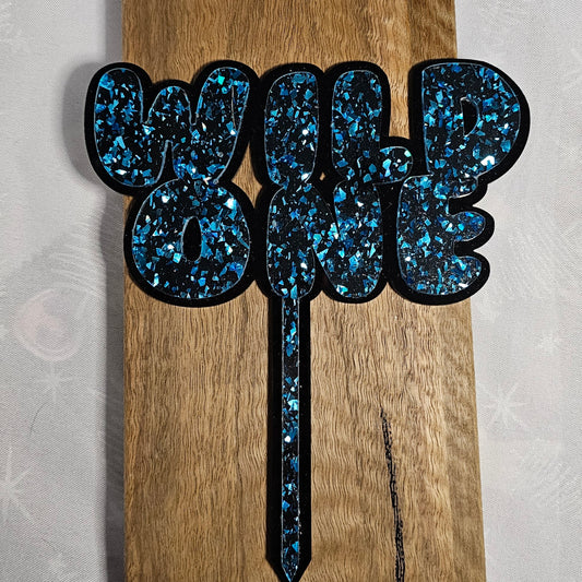 Wild one acrylic cake topper
