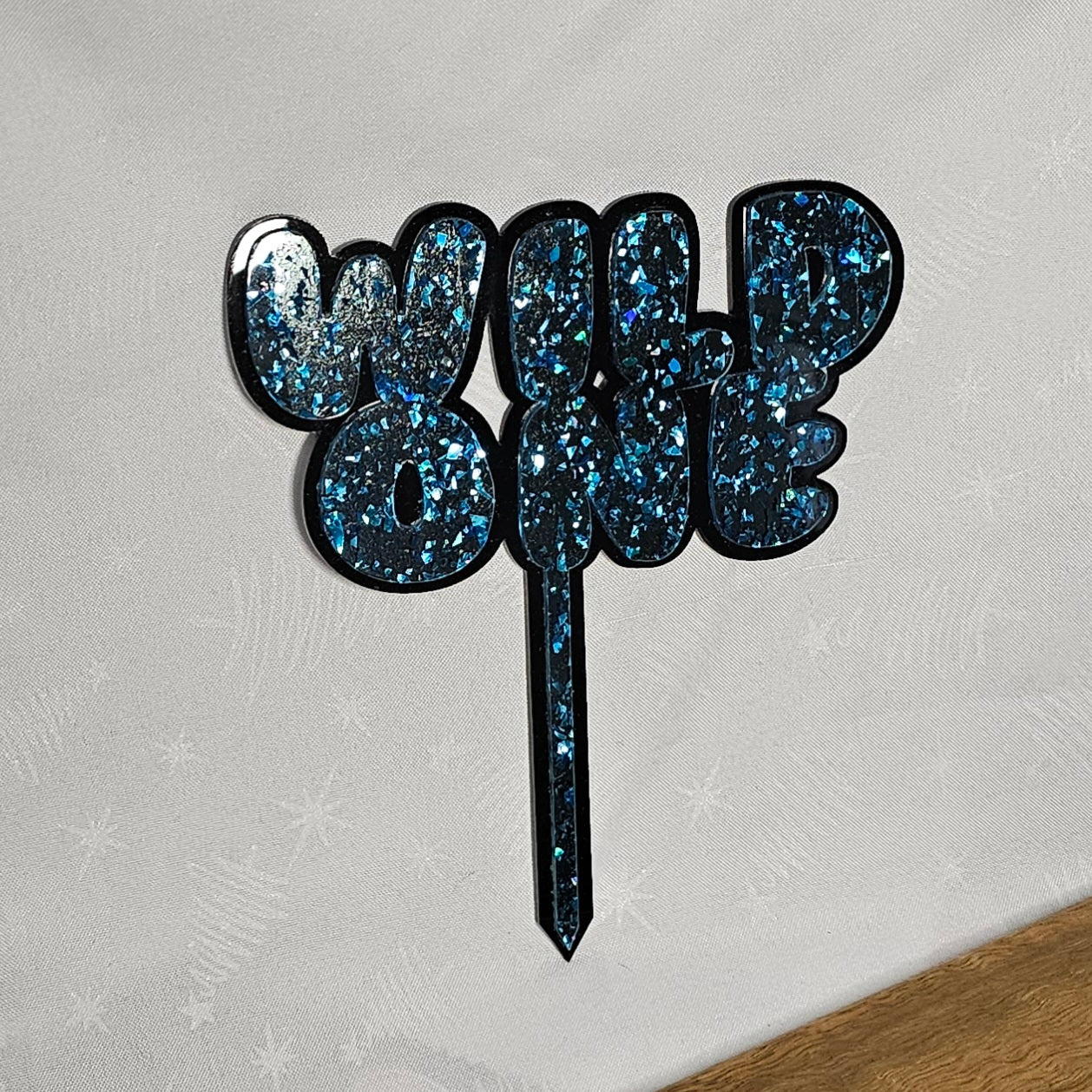 Wild one acrylic cake topper