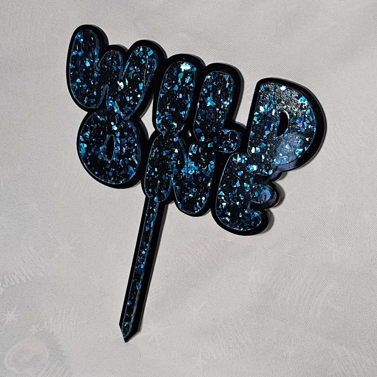 Wild one acrylic cake topper