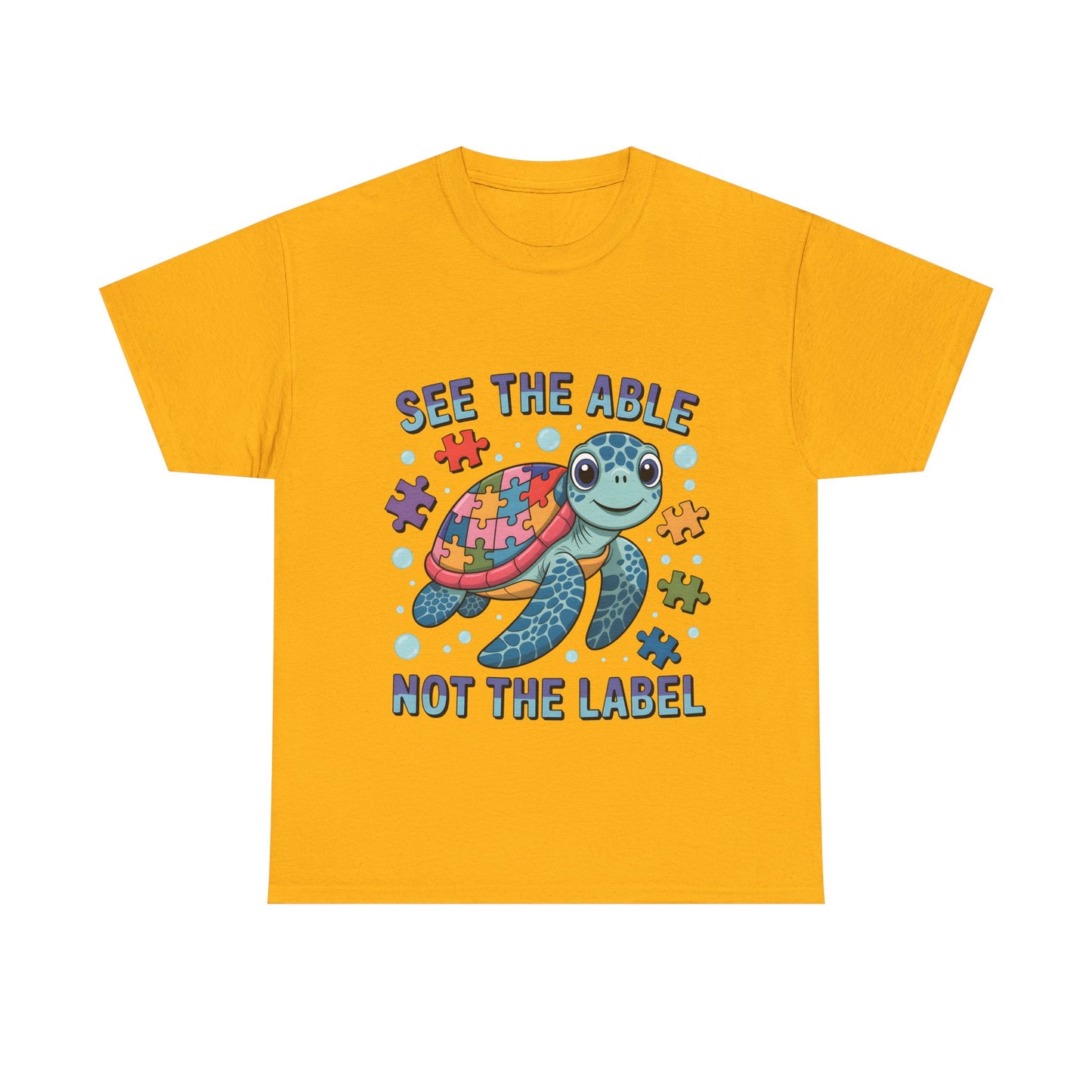 See the Able Not the Label Turtle T-Shirt, Autism awareness, autism, neurodivergent, teacher, kids