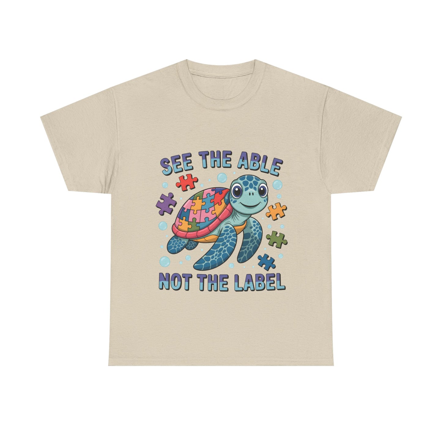 See the Able Not the Label Turtle T-Shirt, Autism awareness, autism, neurodivergent, teacher, kids