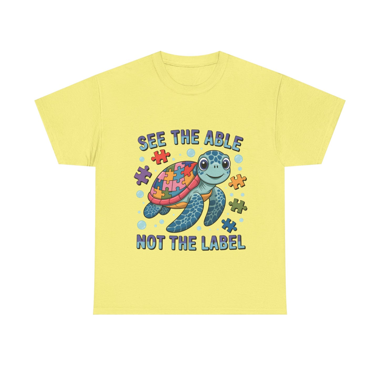 See the Able Not the Label Turtle T-Shirt, Autism awareness, autism, neurodivergent, teacher, kids