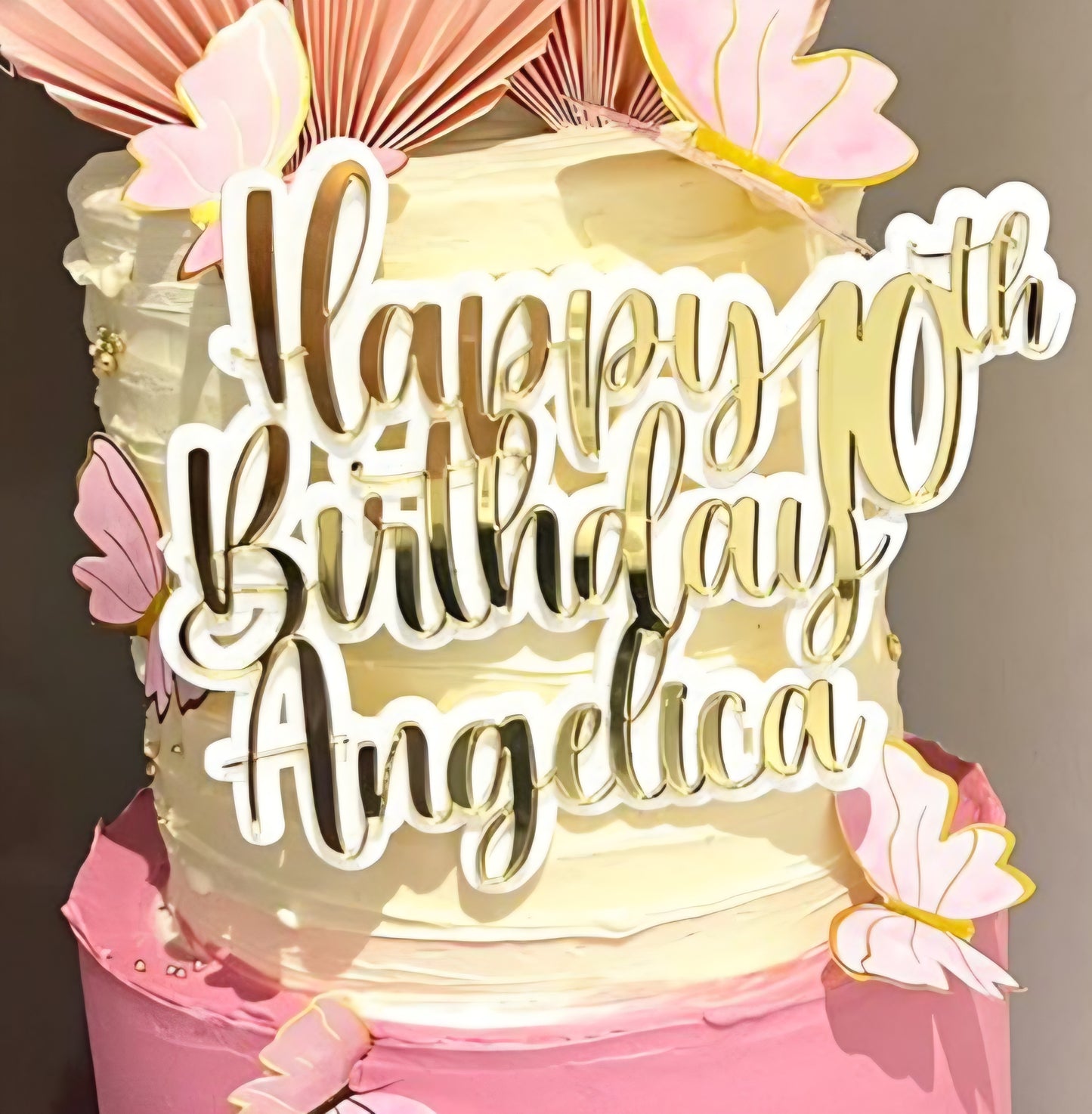 Custom design acrylic cake topper
