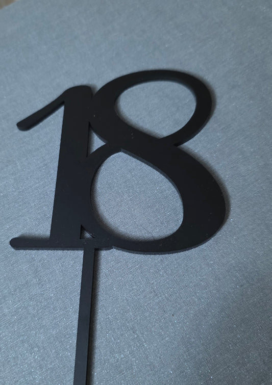 Number acrylic cake topper