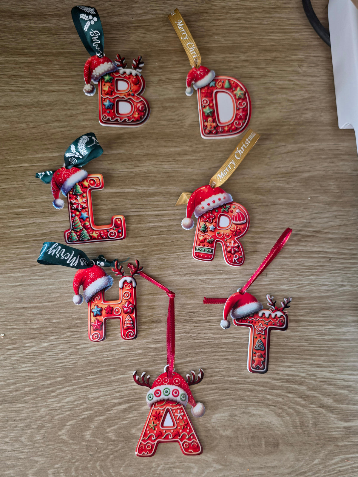 Various Letter christmas ornaments