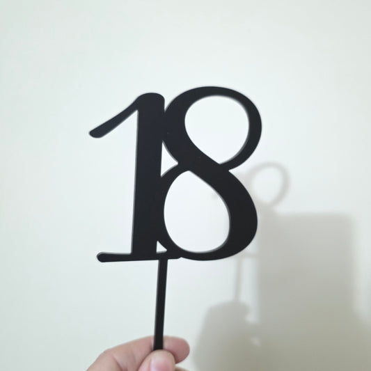Number acrylic cake topper