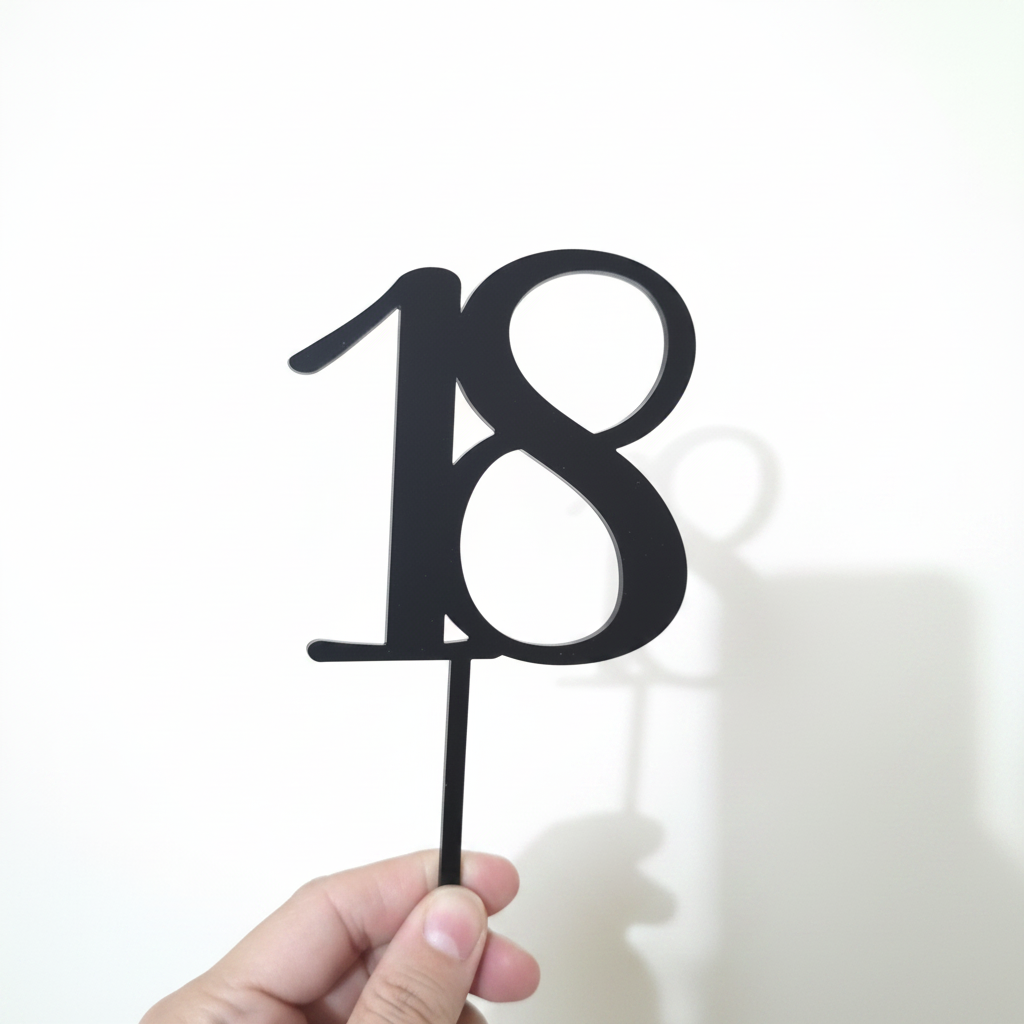 Number acrylic cake topper