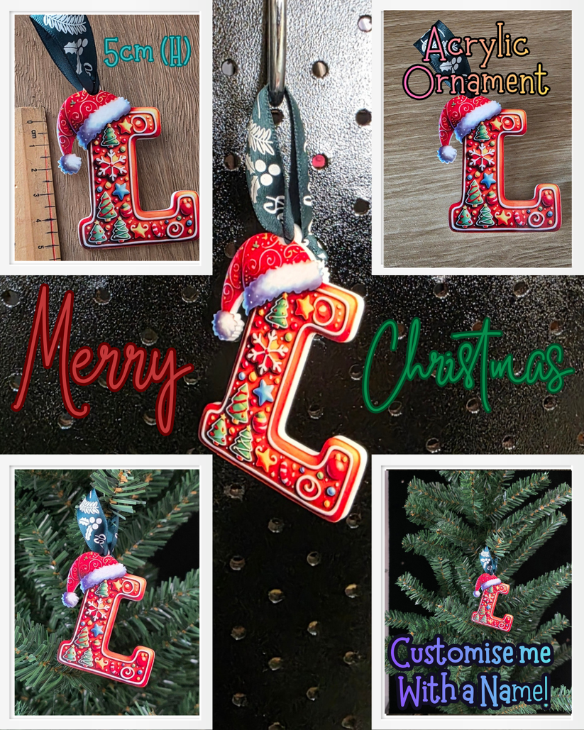 Various Letter christmas ornaments – Roxys unique creations
